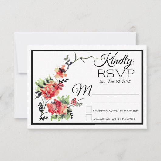Romantic  Garden | Weddenschap RSVP (Voorkant)
