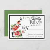 Romantic  Garden | Weddenschap RSVP (Voorkant / Achterkant)