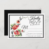 Romantic  Garden | Weddenschap RSVP (Voorkant / Achterkant)