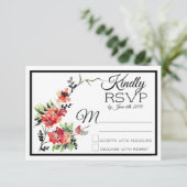 Romantic Garden | Weddenschap RSVP Kaartje (Staand voorkant)