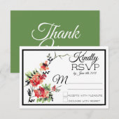 Romantic Garden | Weddenschap RSVP Kaartje (Voorkant / Achterkant)