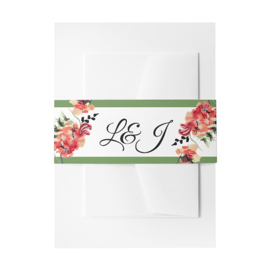 Romantic  Garden | Weddenschap Uitnodigingen Wikkel (Voorkant Voorbeeld)