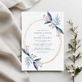 Romantic Garden Wedding Invite Watercolor Greenery Kaart