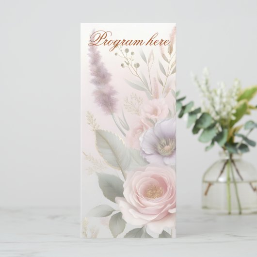 Romantic Garden Wedding Programme (Staand voorkant)