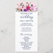 Romantic Garden Wedding Programme Programmakaart (Voorkant)