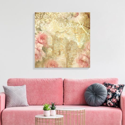 Romantic Garden - Wrapped Canvas (Insitu (Woonkamer))