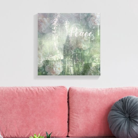 Romantic Garden - Wrapped Canvas (Insitu (Woonkamer))