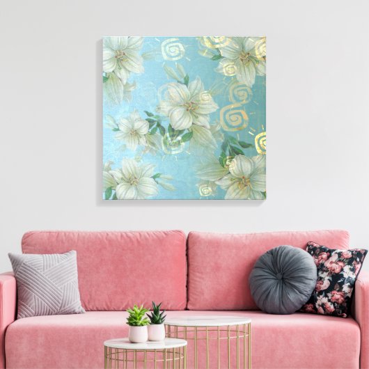 Romantic Garden - Wrapped Canvas (Insitu (Woonkamer))