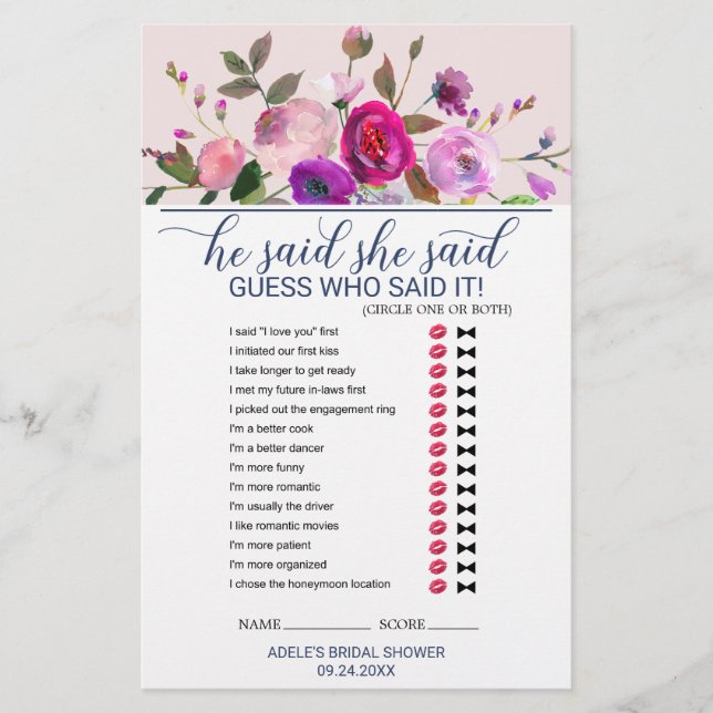 Romantic Garden zei dat ze het spel zei (Voorkant)