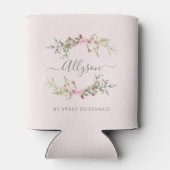 Romantic Garland in Floral Pink for Bridemaid Blikjeskoeler (Achterkant)