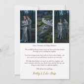 Romantic Garland Love Quote Collage Wedding  Feestdagenkaart (Achterkant)