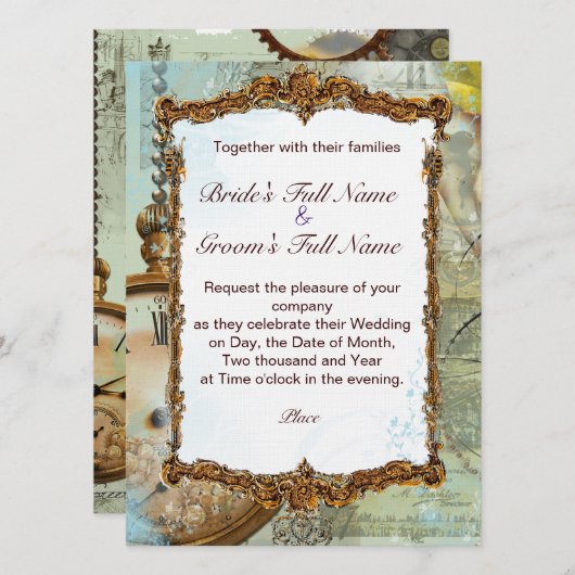 Romantic Gazebo en Fancy Scroll Kaart (Voorkant / Achterkant)