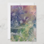 Romantic Gazebo en Swirls Vrijgezellenfeest Kaart (Achterkant)