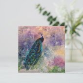 Romantic Gazebo Peacock en Waterverf Kaart (Staand voorkant)