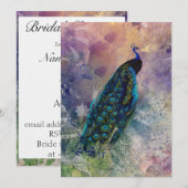 Romantic Gazebo Peacock en Waterverf Kaart (Voorkant / Achterkant)