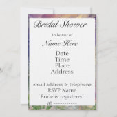 Romantic Gazebo Peacock en Waterverf Kaart (Achterkant)