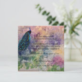 Romantic Gazebo Peacock en Waterverf Save The Date (Staand voorkant)