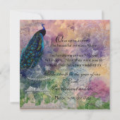 Romantic Gazebo Peacock en Waterverf Save The Date (Voorkant)