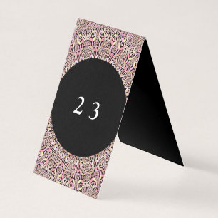 Romantic Geometric Mandala soft roze Black Kaart