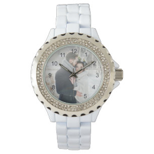 Romantic Gift   Uw persoonlijke foto met cijfers Horloge