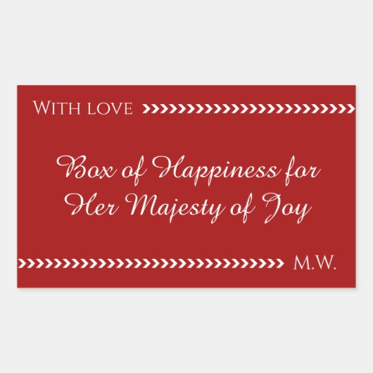 Romantic Gift Wrap for Anniversary Rechthoekige Sticker (Voorkant)