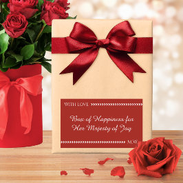 Romantic Gift Wrap for Anniversary Rechthoekige Sticker