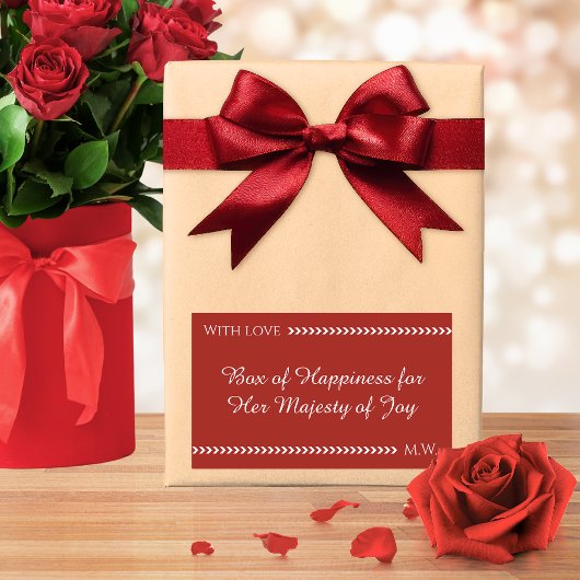 Romantic Gift Wrap for Anniversary Rechthoekige Sticker