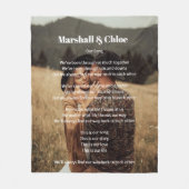 romantic gifting Photo Song lyrics Fleece Blanket Deken (Voorkant)