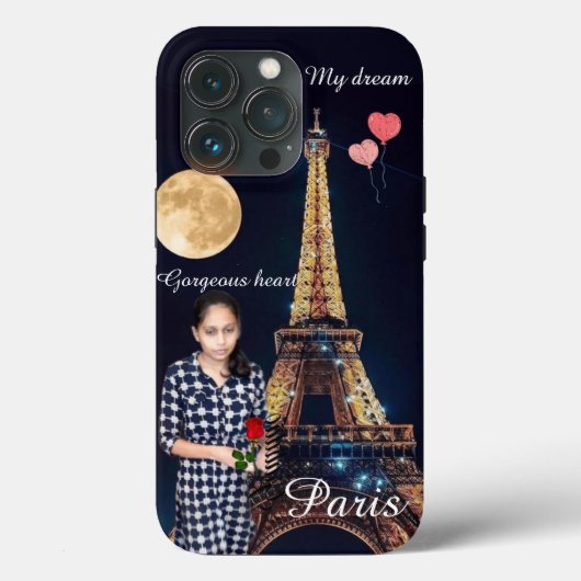 Romantic Girl Eiffel Tower Dream Hoesje-Mate iPhon Case-Mate iPhone Case (Achterkant)