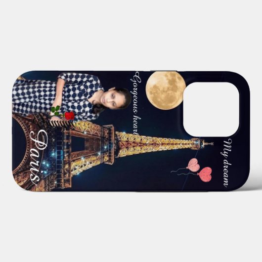 Romantic Girl Eiffel Tower Dream Hoesje-Mate iPhon Case-Mate iPhone Case (Achterkant (horizontaal))