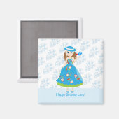 Romantic Girl Magneet (Voorkant / Achterkant)