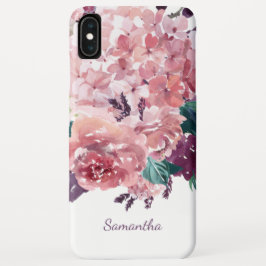 Romantic Girly Pink Waterverf Floral Case-Mate iPhone Case