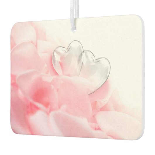 Romantic Glass Hearts Roos Petals Luchtverfrisser (Links)