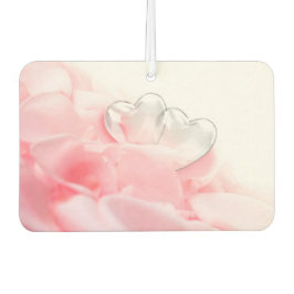Romantic Glass Hearts Roos Petals Luchtverfrisser