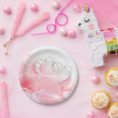 Romantic Glass Hearts Roos Petals Papieren Bordje (Feest)