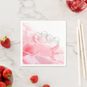 Romantic Glass Hearts Roos Petals Servet (Insitu)