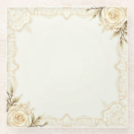 romantic glazen onderzetter