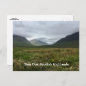 Romantic Glen Coe Mountains Scottish Highlands Briefkaart (Voorkant / Achterkant)