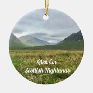 Romantic Glen Coe Mountains Scottish Highlands Keramisch Ornament