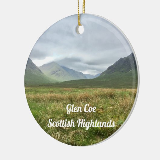 Romantic Glen Coe Mountains Scottish Highlands Keramisch Ornament (Links)