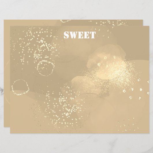 Romantic glitter pink art (Voorkant / Achterkant)