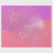 Romantic glitter pink art cadeaupapier (Vlak)