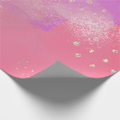Romantic glitter pink art cadeaupapier (Hoek)