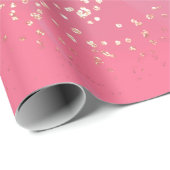 Romantic glitter pink art cadeaupapier (Rol Hoek)