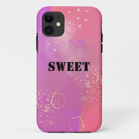Romantic glitter pink art Case-Mate iPhone case (Achterkant)