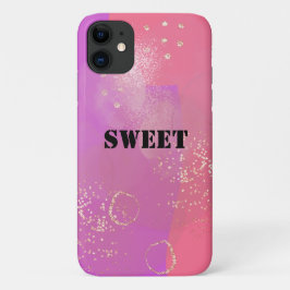 Romantic glitter pink art Case-Mate iPhone case