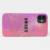 Romantic glitter pink art Case-Mate iPhone case (Achterkant (horizontaal))