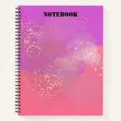 Romantic glitter pink art notitieboek (Voorkant)