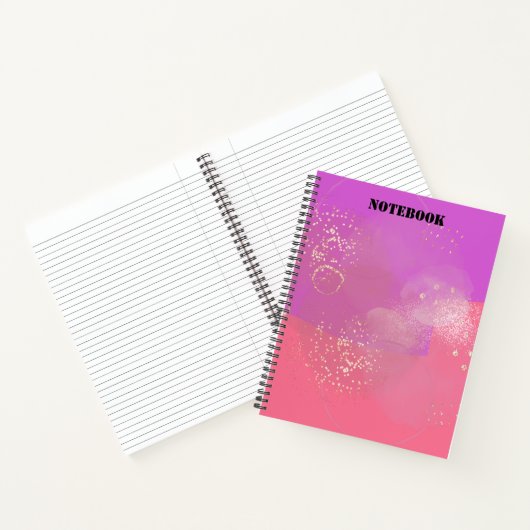 Romantic glitter pink art notitieboek (Binnen)