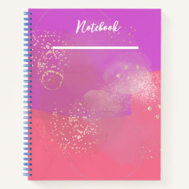 Romantic glitter pink art notitieboek